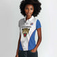 Africa DR Congo Football Custom Women Polo Shirt White Leopard Skin Pattern - African Pride