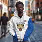 Africa DR Congo Football Custom Zip Hoodie White Leopard Skin Pattern - African Pride