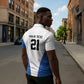 Africa DR Congo Football Custom Zipper Polo Shirt White Leopard Skin Pattern