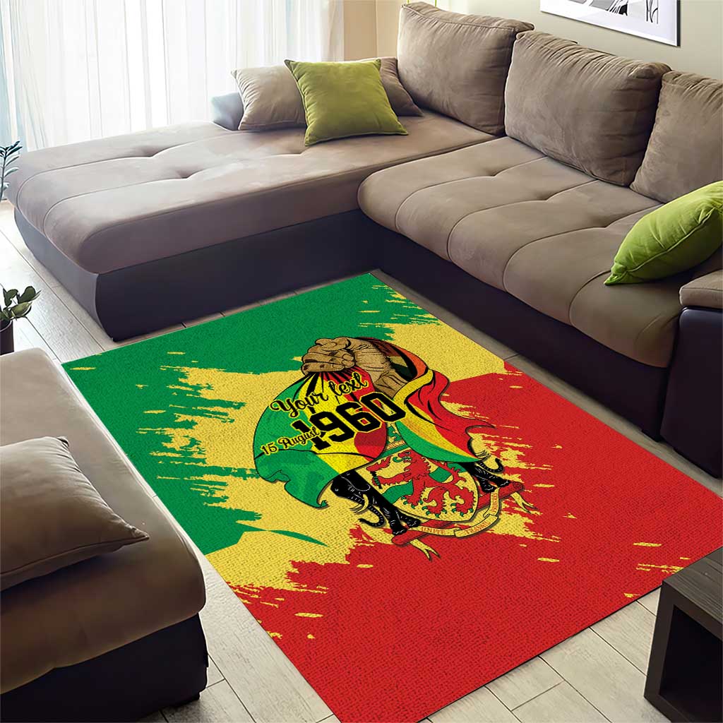 Republic of The Congo Independence Day Personalized Area Rug Congo-Brazzaville Since 1960 - African Pride