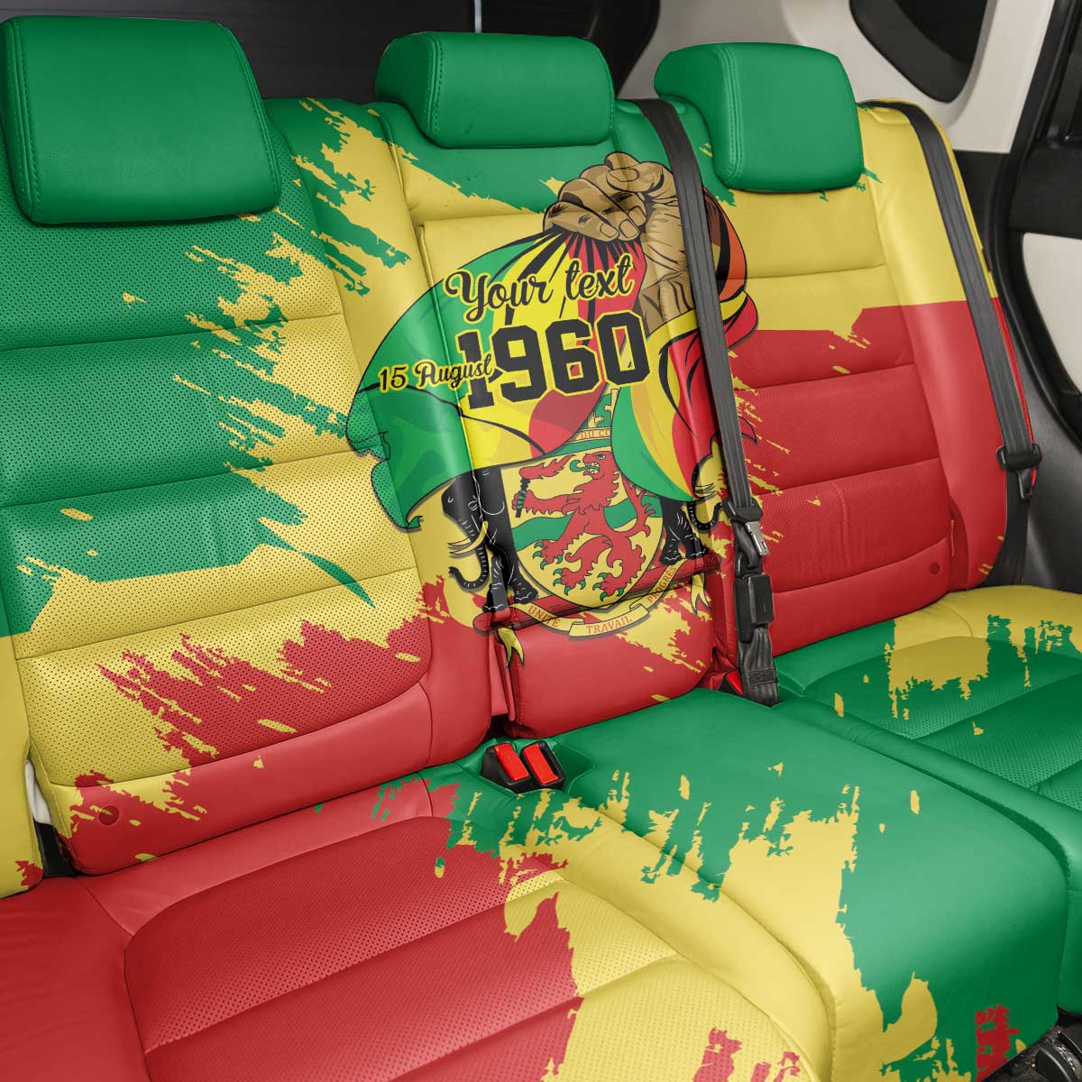 Republic of The Congo Independence Day Personalized Back Car Seat Cover Congo-Brazzaville Since 1960 - African Pride