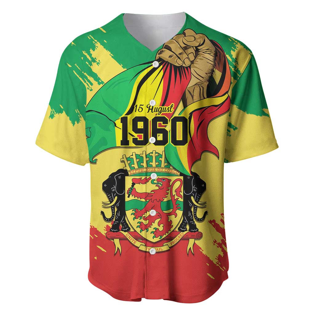 Republic of The Congo Independence Day Personalized Baseball Jersey Congo-Brazzaville Since 1960 - African Pride