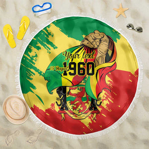 Republic of The Congo Independence Day Personalized Beach Blanket Congo-Brazzaville Since 1960 - African Pride