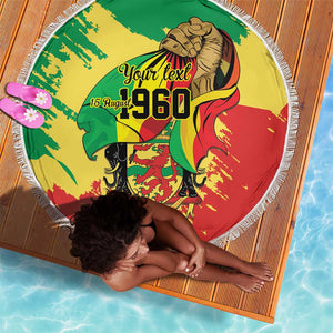 Republic of The Congo Independence Day Personalized Beach Blanket Congo-Brazzaville Since 1960 - African Pride