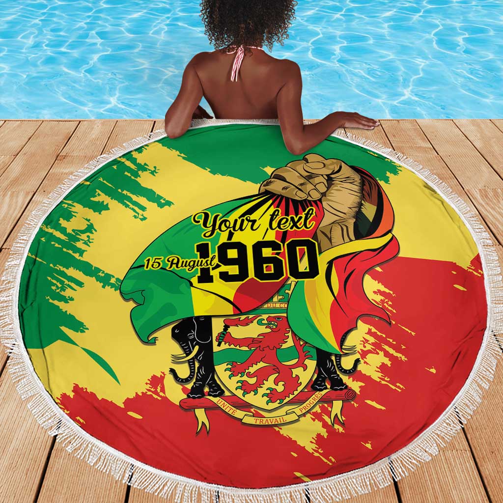 Republic of The Congo Independence Day Personalized Beach Blanket Congo-Brazzaville Since 1960 - African Pride
