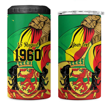 Republic of The Congo Independence Day Personalized 4 in 1 Can Cooler Tumbler Congo-Brazzaville Since 1960 - African Pride