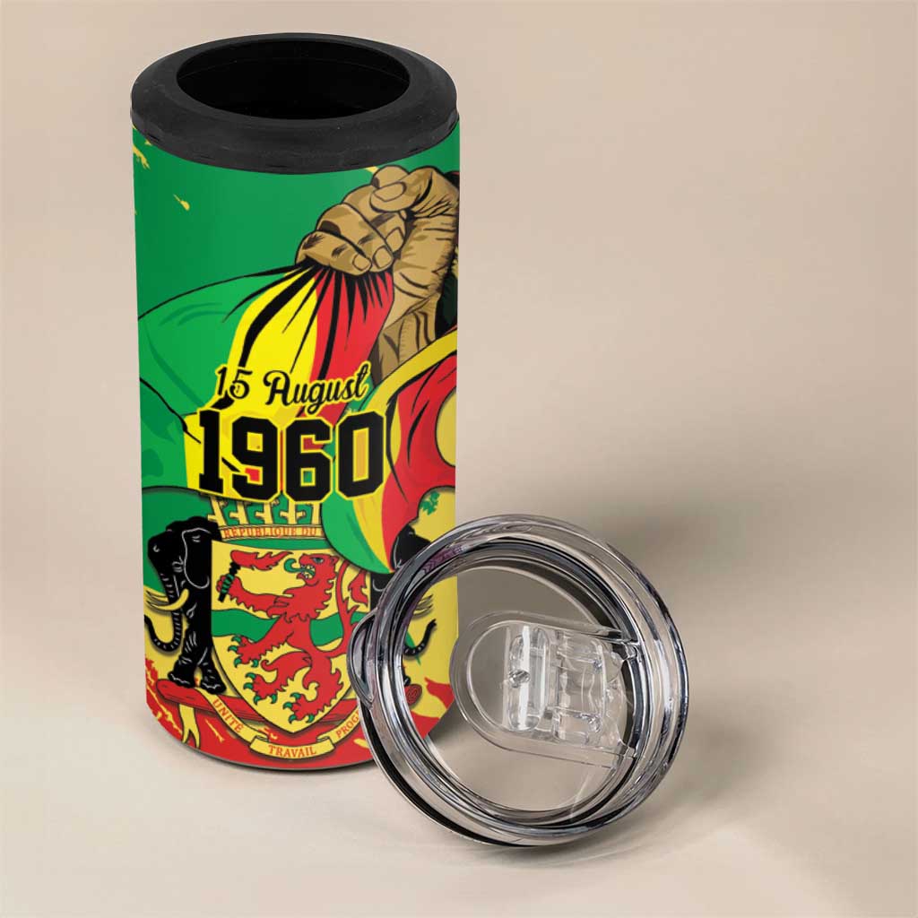 Republic of The Congo Independence Day Personalized 4 in 1 Can Cooler Tumbler Congo-Brazzaville Since 1960 - African Pride