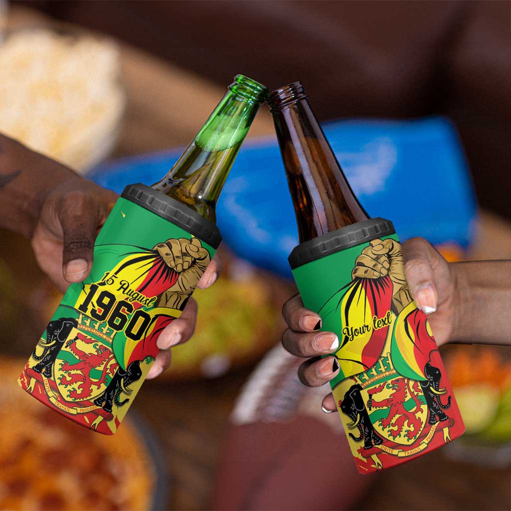 Republic of The Congo Independence Day Personalized 4 in 1 Can Cooler Tumbler Congo-Brazzaville Since 1960 - African Pride