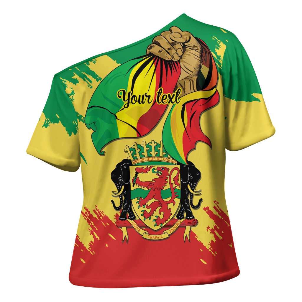 Republic of The Congo Independence Day Personalized Cross Shoulder Shirt Congo-Brazzaville Since 1960