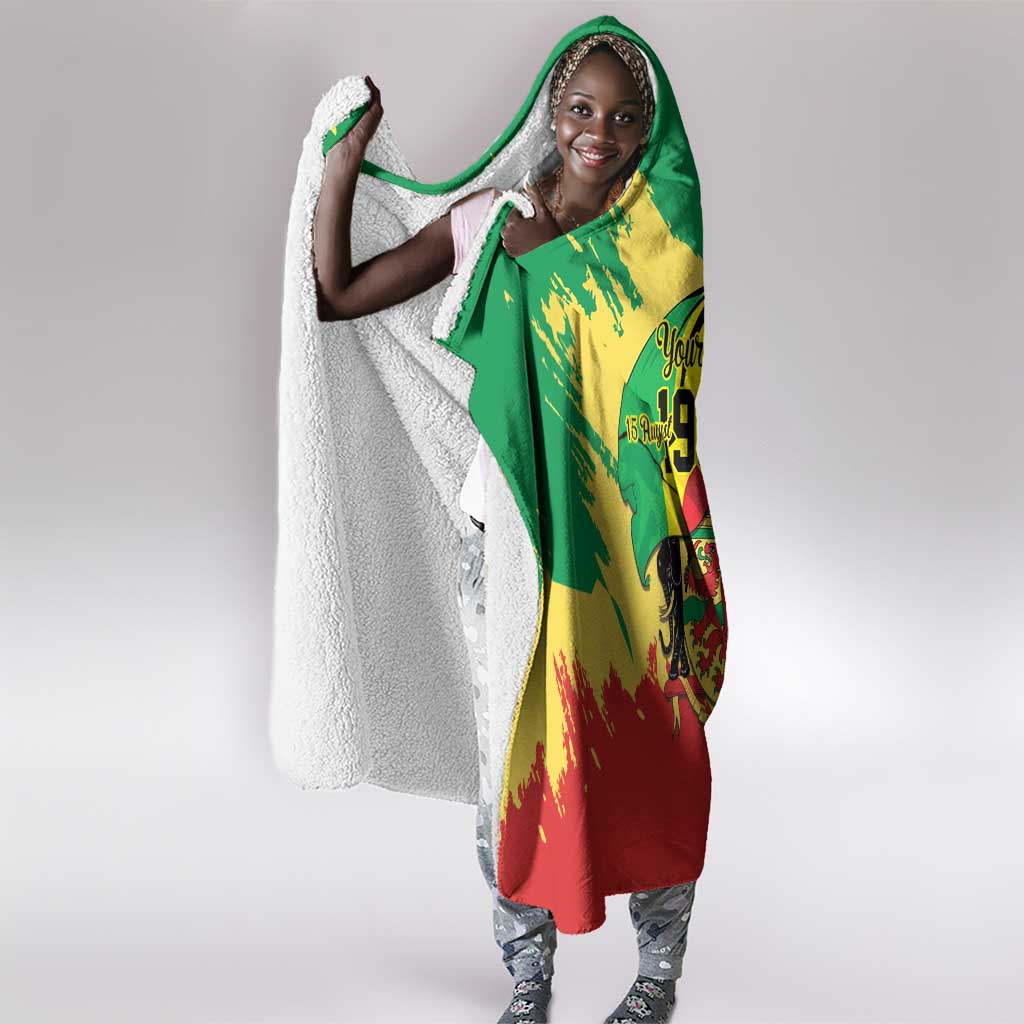 Republic of The Congo Independence Day Personalized Hooded Blanket Congo-Brazzaville Since 1960 - African Pride