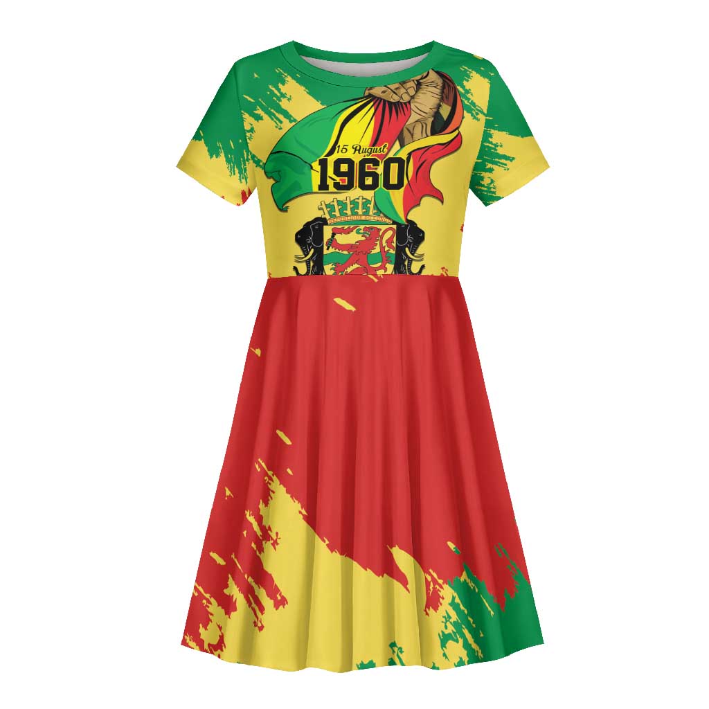 Republic of The Congo Independence Day Personalized Kid Short Sleeve Dress Congo-Brazzaville Since 1960 - African Pride