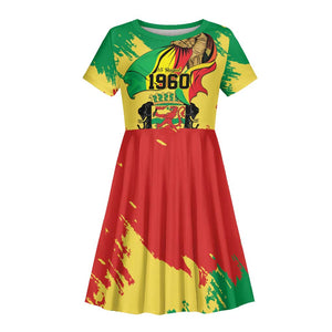 Republic of The Congo Independence Day Personalized Kid Short Sleeve Dress Congo-Brazzaville Since 1960 - African Pride