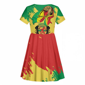 Republic of The Congo Independence Day Personalized Kid Short Sleeve Dress Congo-Brazzaville Since 1960 - African Pride