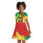 Republic of The Congo Independence Day Personalized Kid Short Sleeve Dress Congo-Brazzaville Since 1960 - African Pride