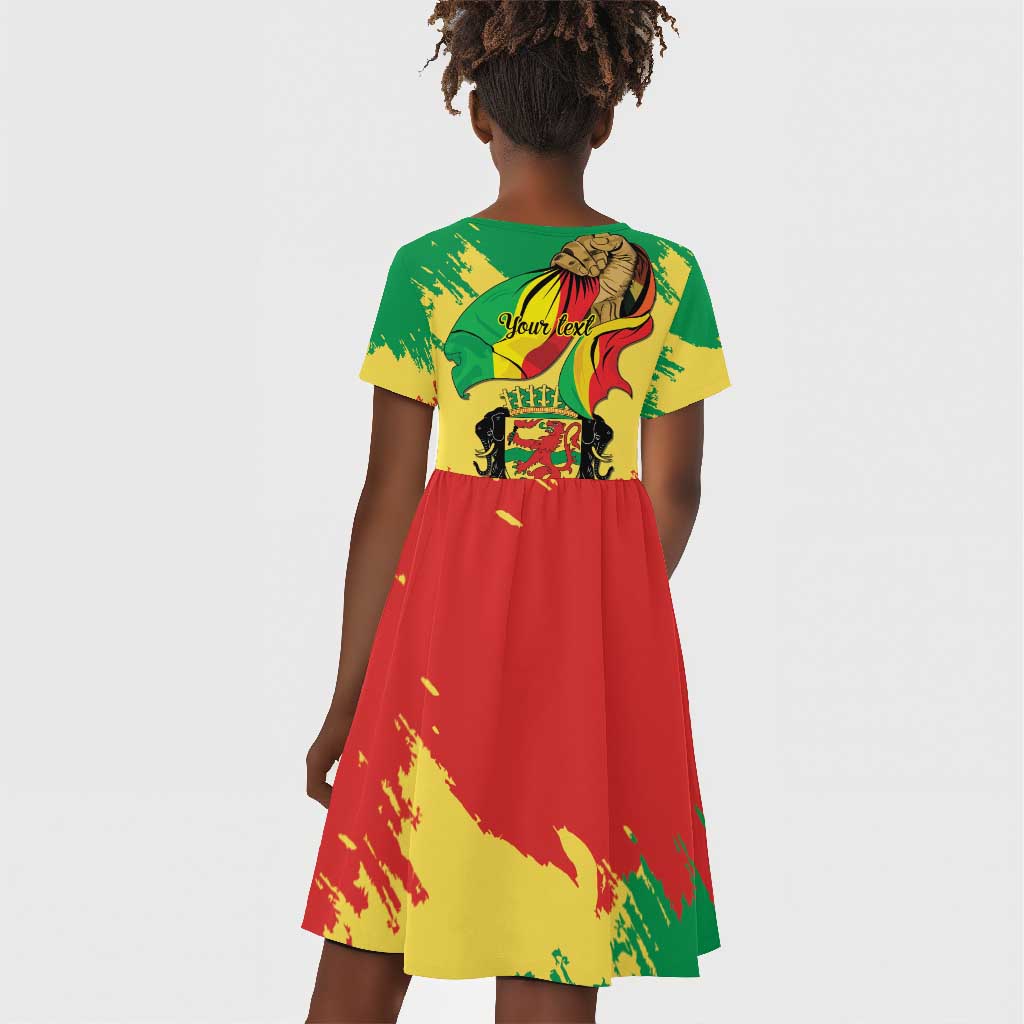 Republic of The Congo Independence Day Personalized Kid Short Sleeve Dress Congo-Brazzaville Since 1960 - African Pride