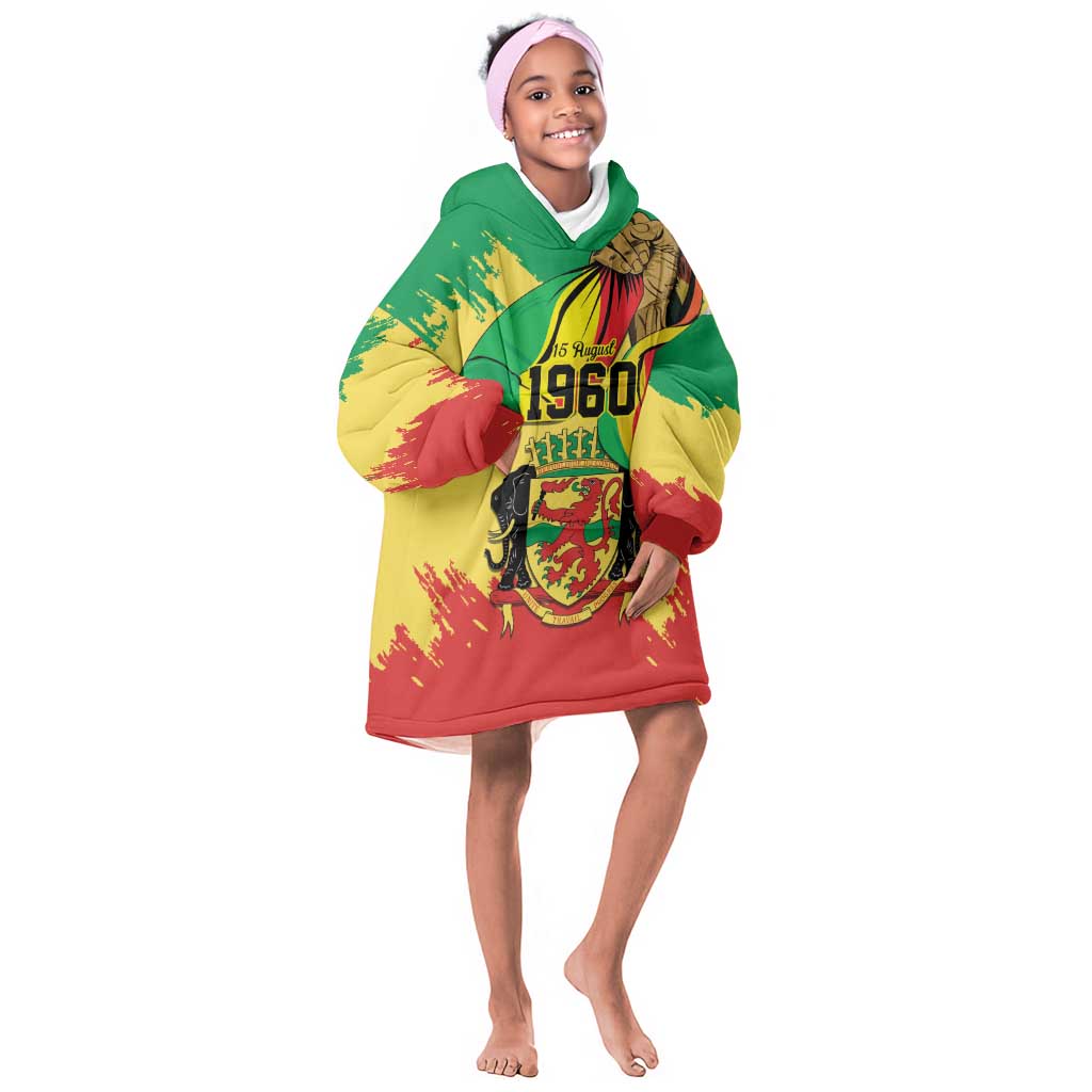 Republic of The Congo Independence Day Personalized Kid Wearable Blanket Hoodie Congo-Brazzaville Since 1960 - African Pride