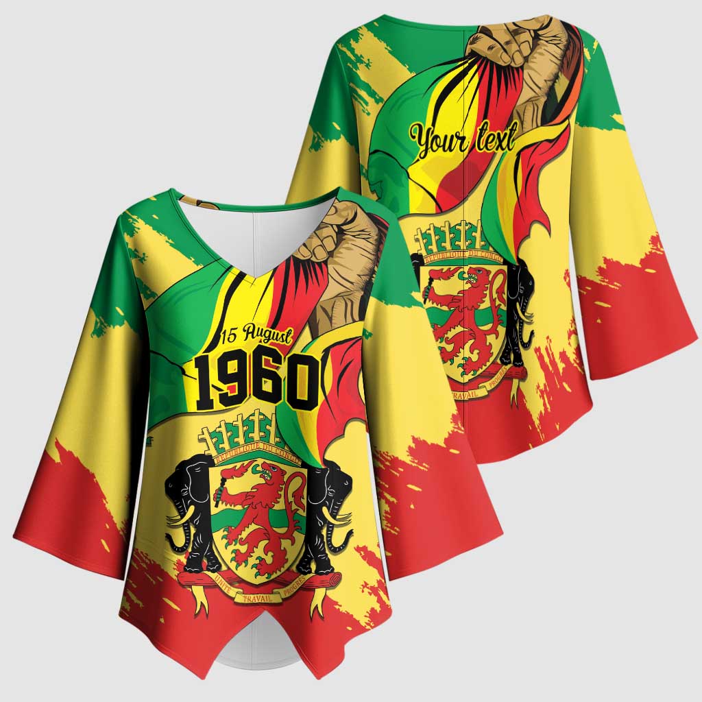 Republic of The Congo Independence Day Personalized Kimono Sleeve Blouse Congo-Brazzaville Since 1960