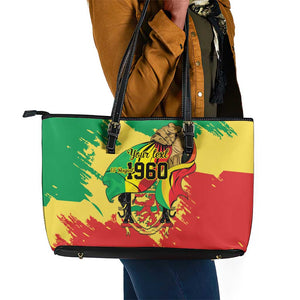 Republic of The Congo Independence Day Personalized Leather Tote Bag Congo-Brazzaville Since 1960 - African Pride
