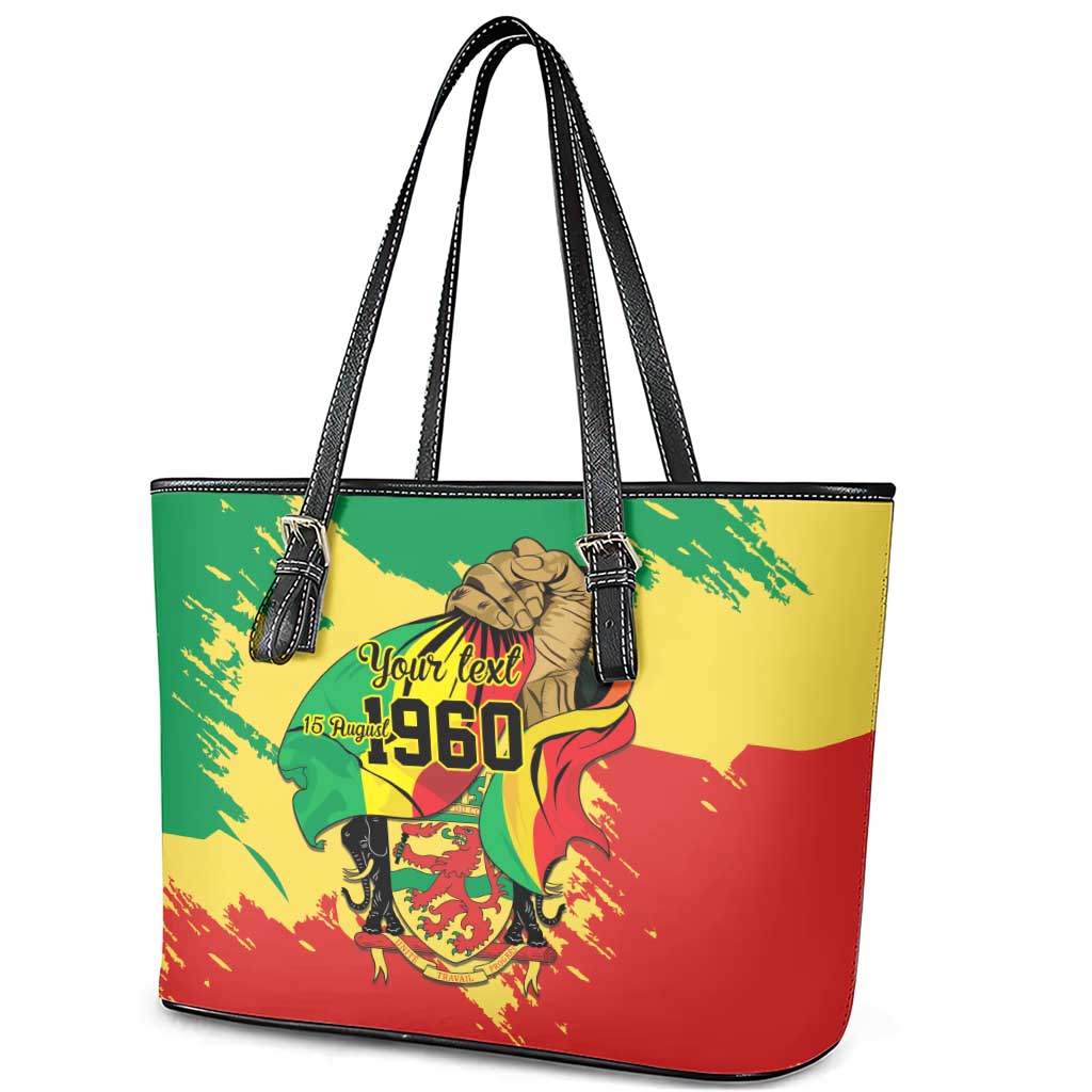 Republic of The Congo Independence Day Personalized Leather Tote Bag Congo-Brazzaville Since 1960 - African Pride