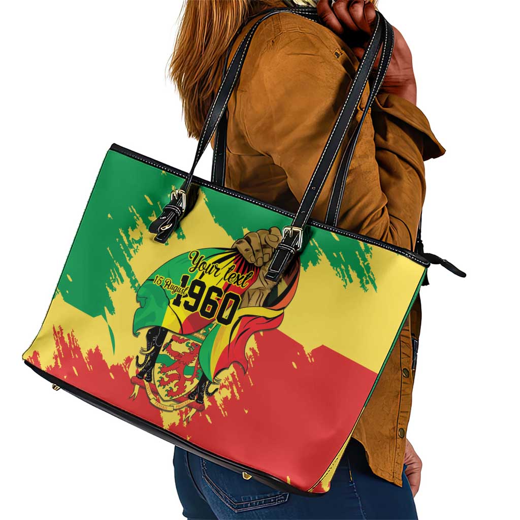 Republic of The Congo Independence Day Personalized Leather Tote Bag Congo-Brazzaville Since 1960 - African Pride