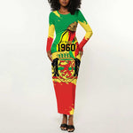 Republic of The Congo Independence Day Personalized Long Sleeve Bodycon Dress Congo-Brazzaville Since 1960 - African Pride