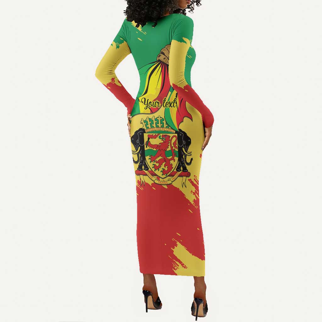 Republic of The Congo Independence Day Personalized Long Sleeve Bodycon Dress Congo-Brazzaville Since 1960 - African Pride