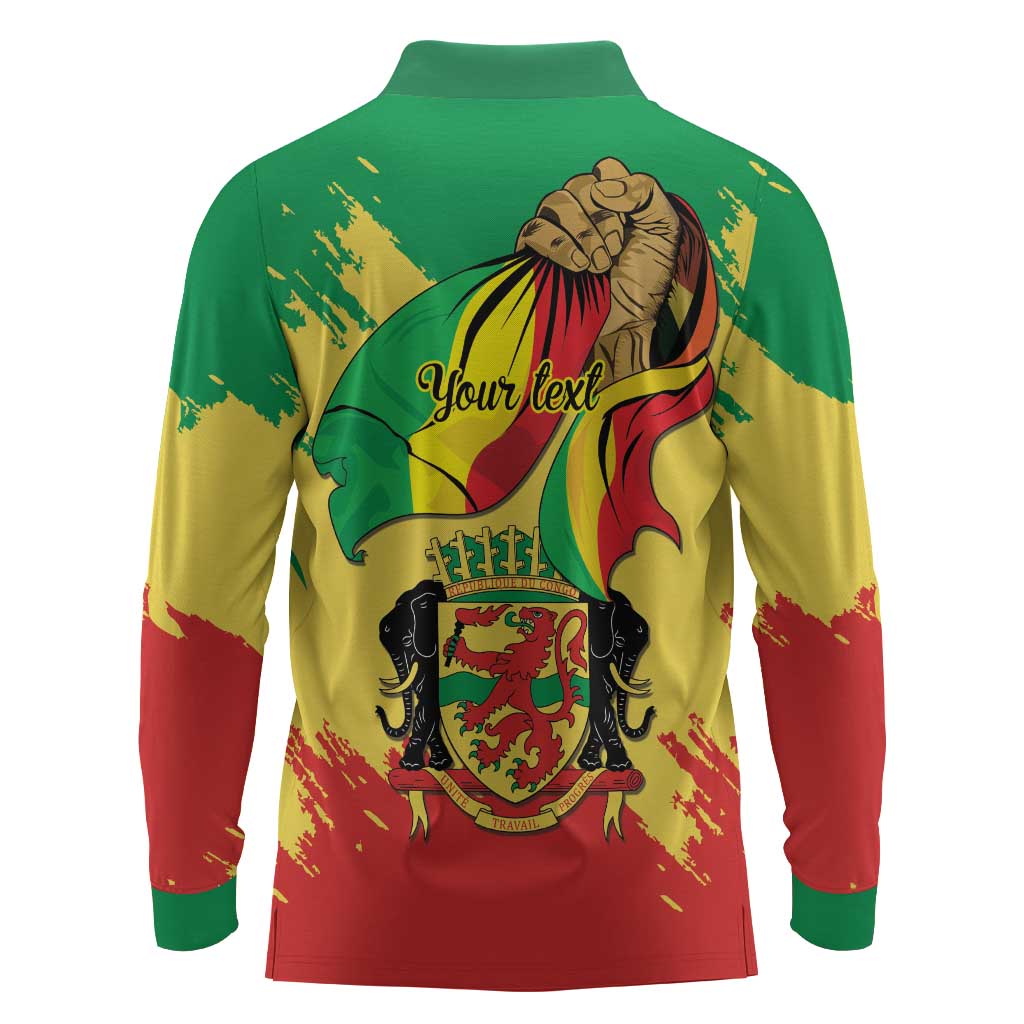Republic of The Congo Independence Day Personalized Long Sleeve Polo Shirt Congo-Brazzaville Since 1960 - African Pride