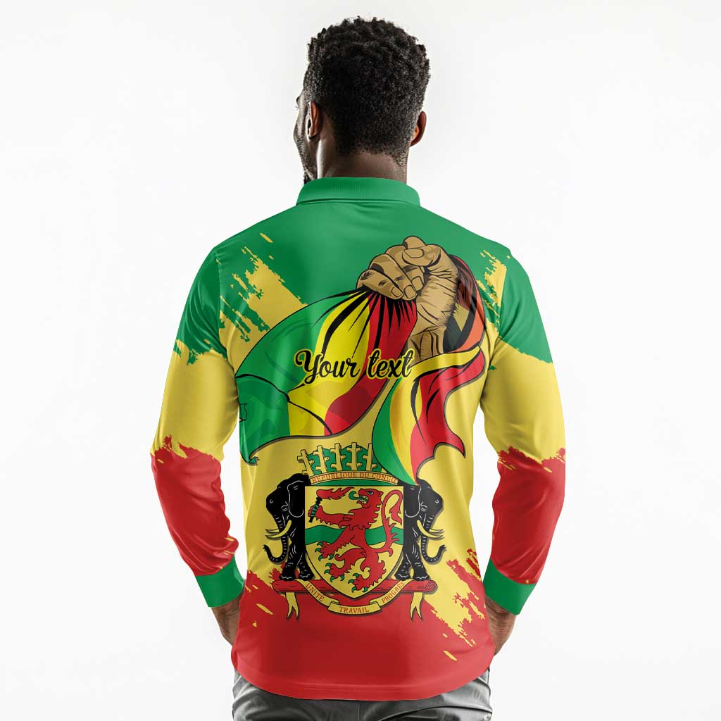 Republic of The Congo Independence Day Personalized Long Sleeve Polo Shirt Congo-Brazzaville Since 1960 - African Pride