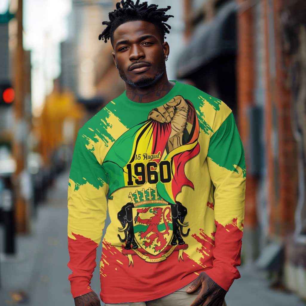 Republic of The Congo Independence Day Personalized Long Sleeve Shirt Congo-Brazzaville Since 1960 - African Pride