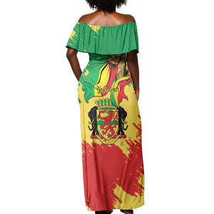 Republic of The Congo Independence Day Personalized Off Shoulder Maxi Dress Congo-Brazzaville Since 1960 - African Pride