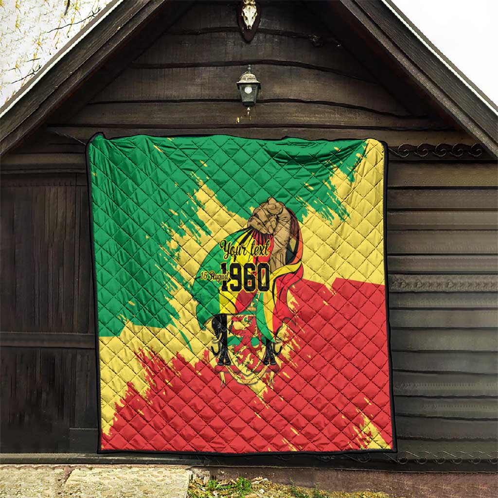 Republic of The Congo Independence Day Personalized Quilt Congo-Brazzaville Since 1960 - African Pride