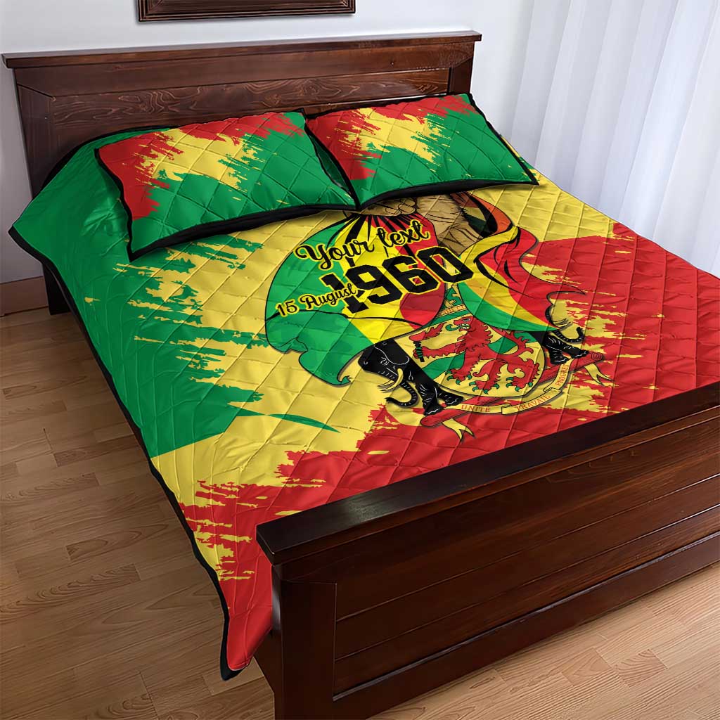 Republic of The Congo Independence Day Personalized Quilt Bed Set Congo-Brazzaville Since 1960 - African Pride