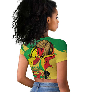 Republic of The Congo Independence Day Personalized Raglan Cropped T shirt Congo-Brazzaville Since 1960 - African Pride