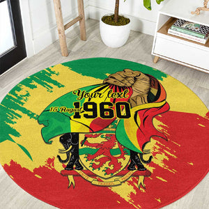 Republic of The Congo Independence Day Personalized Round Carpet Congo-Brazzaville Since 1960 - African Pride