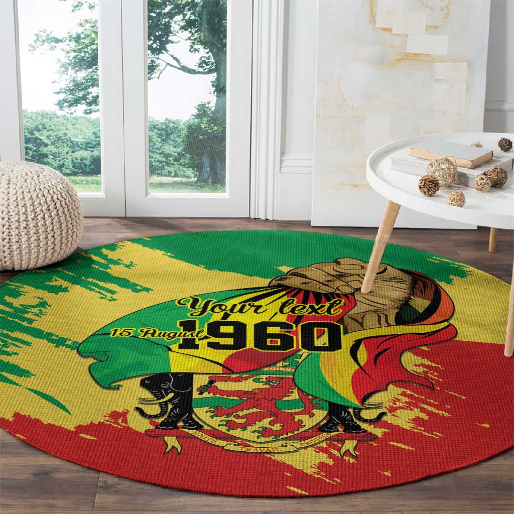 Republic of The Congo Independence Day Personalized Round Carpet Congo-Brazzaville Since 1960 - African Pride
