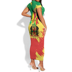 Republic of The Congo Independence Day Personalized Short Sleeve Bodycon Dress Congo-Brazzaville Since 1960 - African Pride