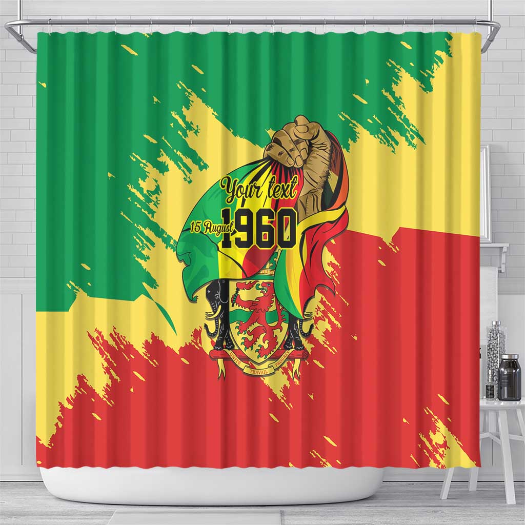 Republic of The Congo Independence Day Personalized Shower Curtain Congo-Brazzaville Since 1960 - African Pride
