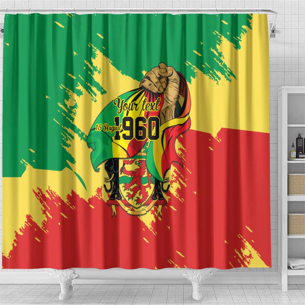 Republic of The Congo Independence Day Personalized Shower Curtain Congo-Brazzaville Since 1960 - African Pride