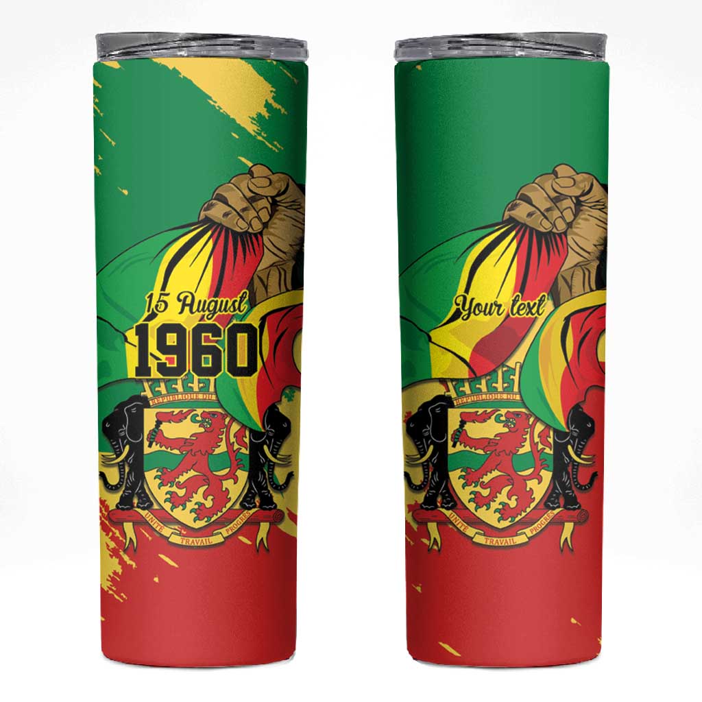 Republic of The Congo Independence Day Personalized Skinny Tumbler Congo-Brazzaville Since 1960 - African Pride