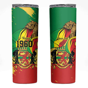 Republic of The Congo Independence Day Personalized Skinny Tumbler Congo-Brazzaville Since 1960 - African Pride