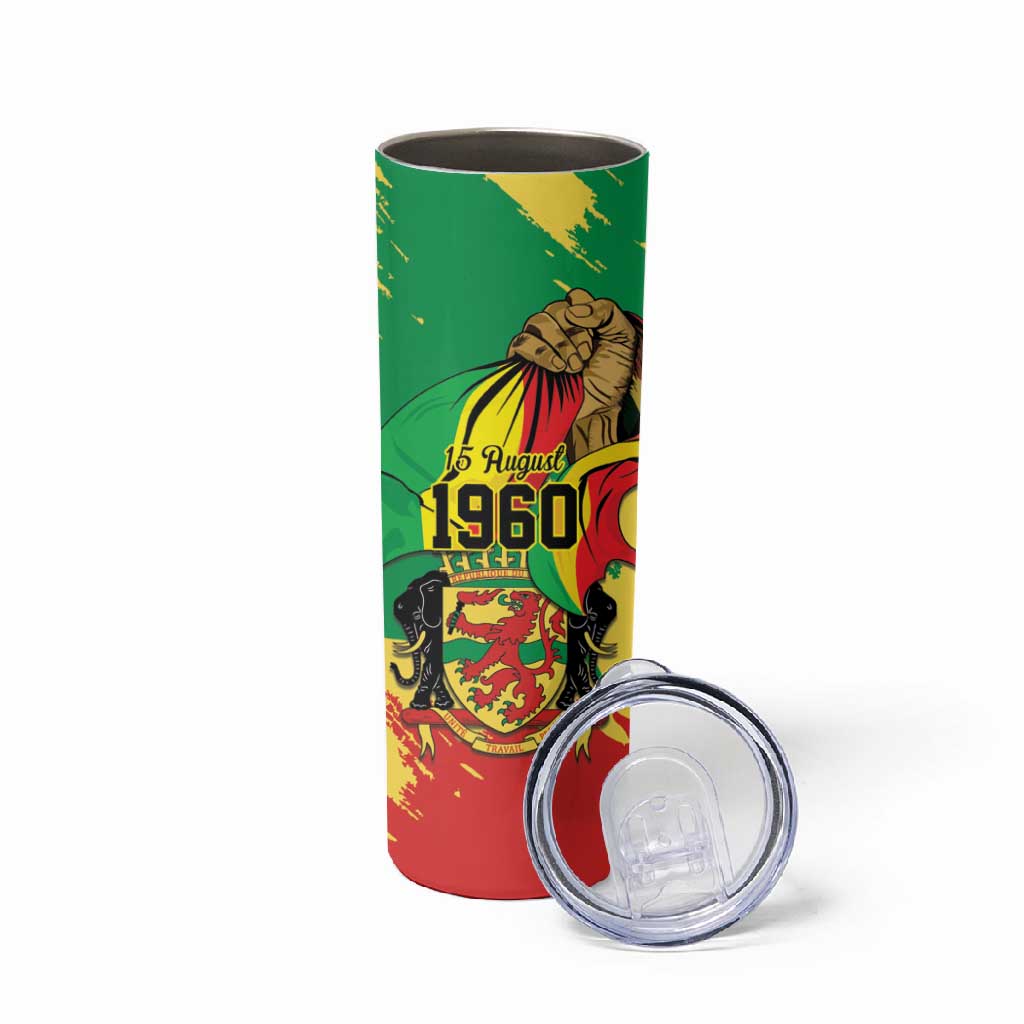 Republic of The Congo Independence Day Personalized Skinny Tumbler Congo-Brazzaville Since 1960 - African Pride