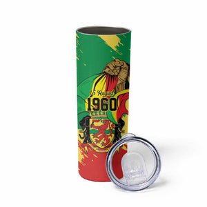 Republic of The Congo Independence Day Personalized Skinny Tumbler Congo-Brazzaville Since 1960 - African Pride