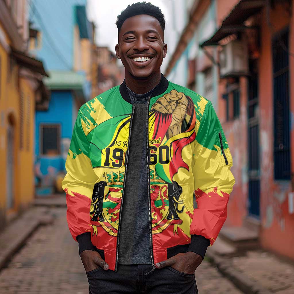Republic of The Congo Independence Day Personalized Sleeve Zip Bomber Jacket Congo-Brazzaville Since 1960 - African Pride