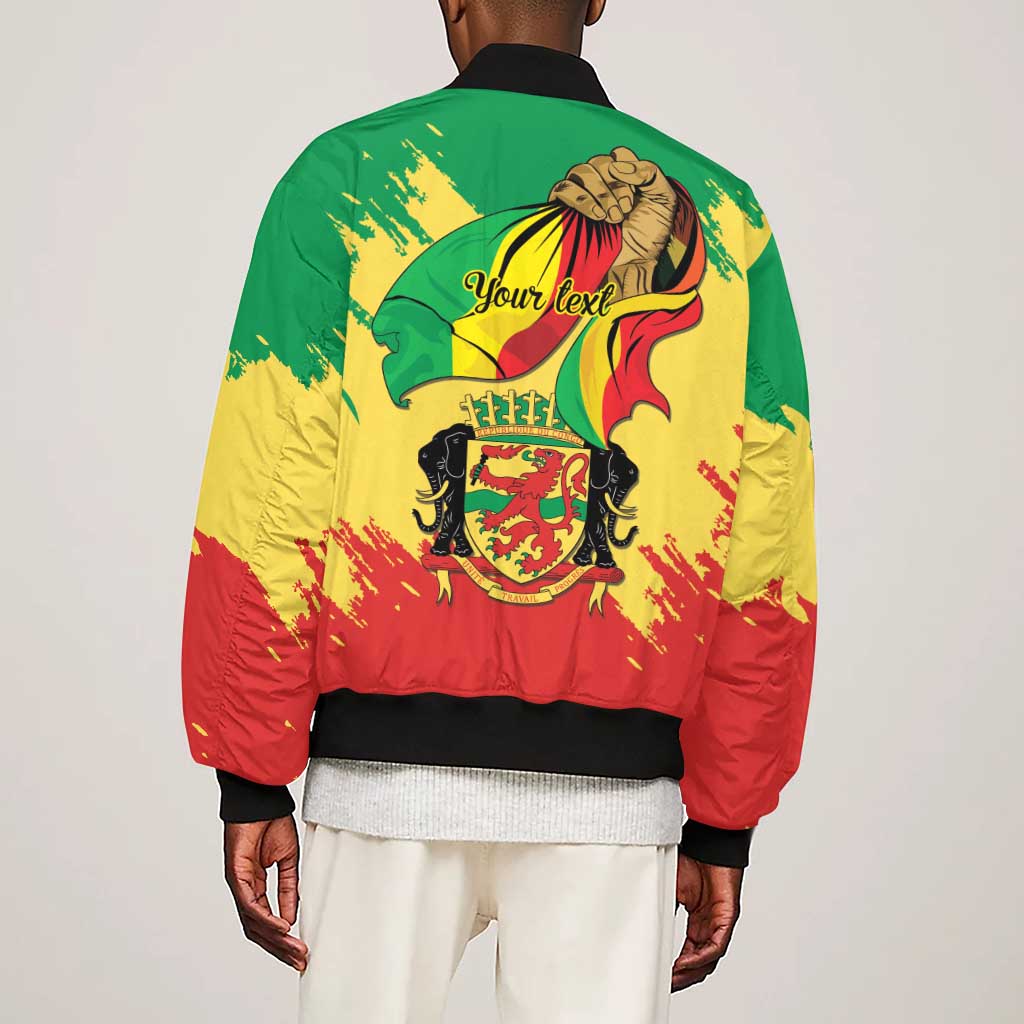 Republic of The Congo Independence Day Personalized Sleeve Zip Bomber Jacket Congo-Brazzaville Since 1960 - African Pride