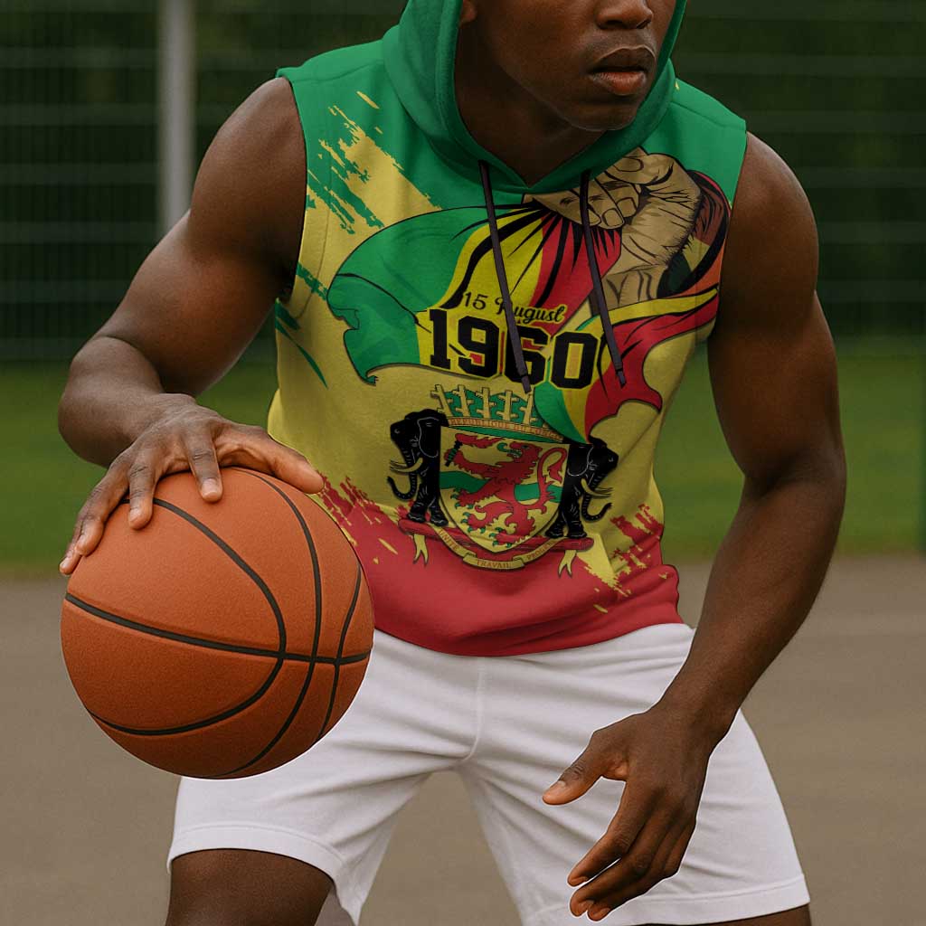 Republic of The Congo Independence Day Personalized Sleeveless Hoodie Congo-Brazzaville Since 1960 - African Pride
