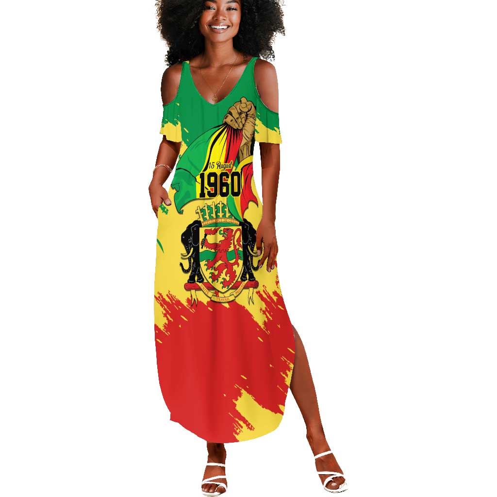 Republic of The Congo Independence Day Personalized Summer Maxi Dress Congo-Brazzaville Since 1960 - African Pride