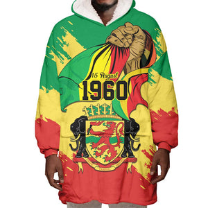 Republic of The Congo Independence Day Personalized Wearable Blanket Hoodie Congo-Brazzaville Since 1960 - African Pride