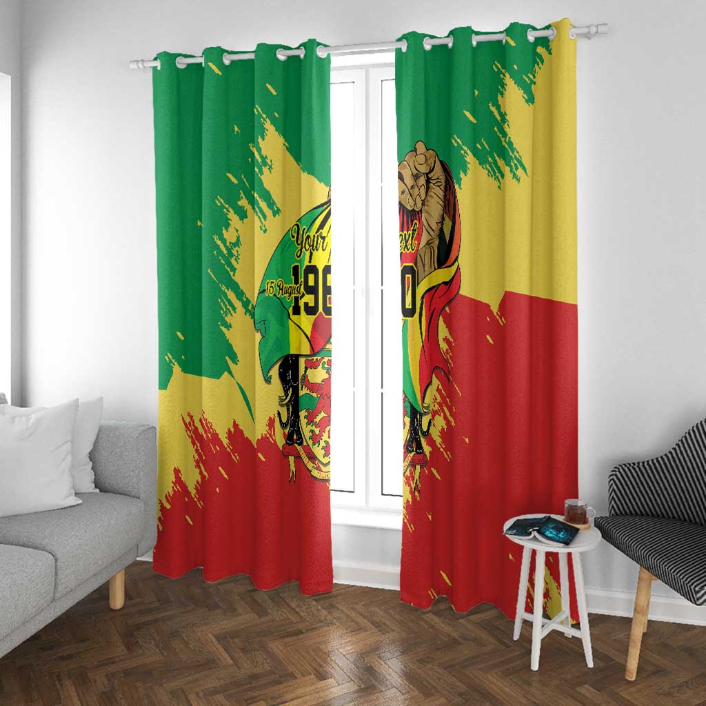 Republic of The Congo Independence Day Personalized Window Curtain Congo-Brazzaville Since 1960 - African Pride