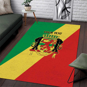 Republic of The Congo Personalized Area Rug Simple Flag Style - African Pride