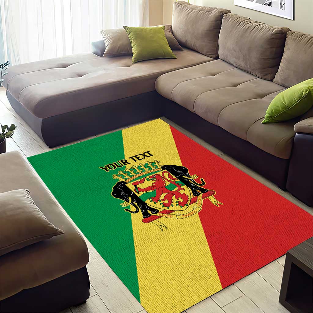 Republic of The Congo Personalized Area Rug Simple Flag Style - African Pride